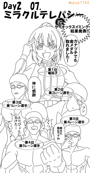 シンデレラ10周年名古屋公演でのミラクルテレパシー、サイキックスイミングは読めなかった・・・!

#アイドルマスターシンデレラガールズ
#堀裕子

ボーボボトレス。
※2～5位の順位は適当です。 