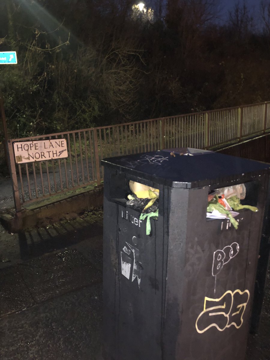 Cleanporty's tweet photo. @edinhelp full bins on hope lane north, but also daiches brae. Could do with a lift https://t.co/2EJAsfwbYH