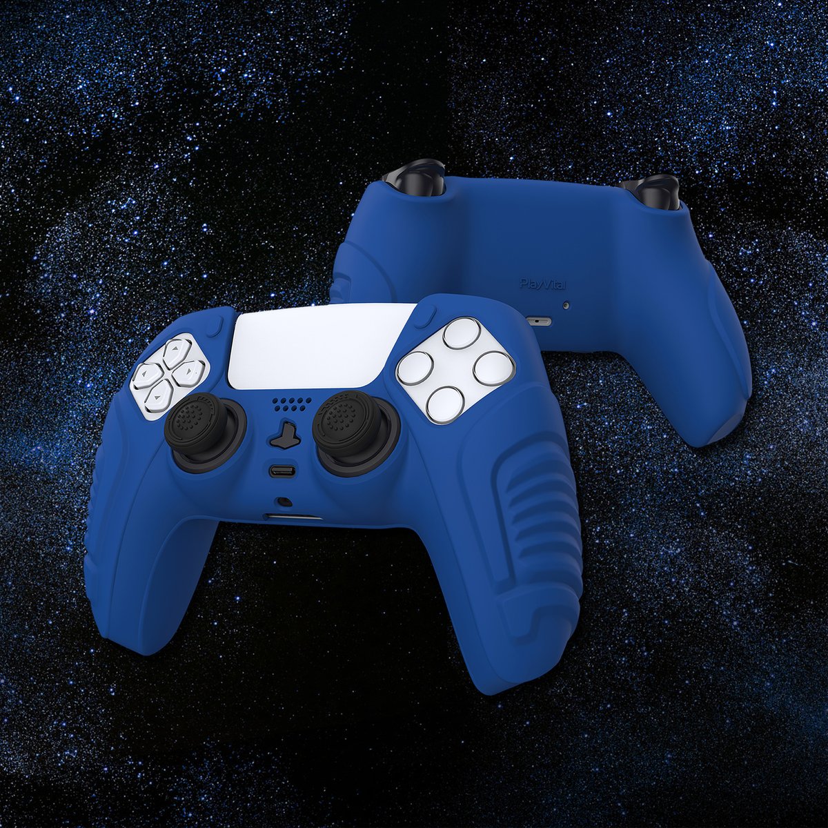 PlayVitalGaming's tweet photo. 🙋🏻♂️The new blue PlayVital raging warrior edition controller protective case cover for PS5 will never let you down! 🎮
Got the same product on PlayVital Amazon shop. 🤹
#playvital #ps5 #blackcontroller #fullsetskin #skin #playstation #console #ps5sticker #ps5chargingstation https://t.co/6QJfvGVOwn