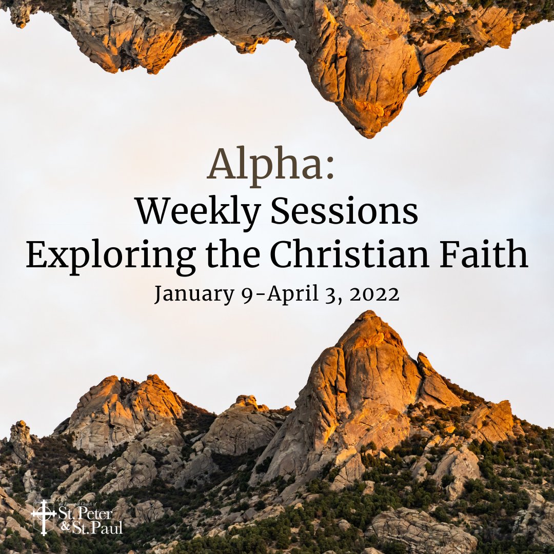 SPSPEpiscopal's tweet photo. Alpha is a series of weekly sessions exploring the Christian faith. This is where people can ask questions, talk through issues, build relationships, and experience what the Christian life really looks like. Register today at https://t.co/LikNhWJmJG! https://t.co/ptGIWjygjz