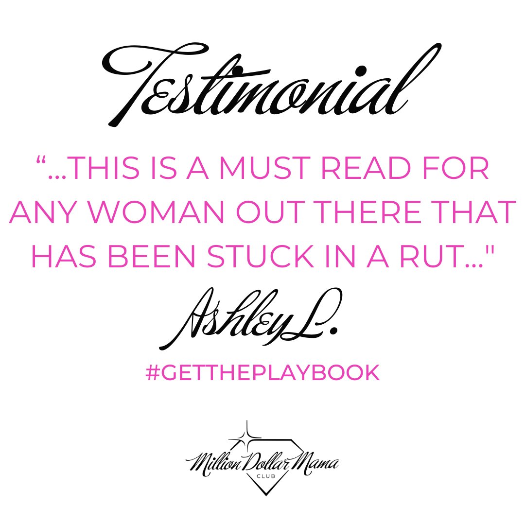 The Million Dollar Mama Club Playbook: “This is a must read for any woman out there that has been stuck in a rut…” – Ashley L.

#inspired #inspiration #milliondollarmamaclub #MDMC #gettheplaybook #madeformore #dreamersthatdo #mompreneur