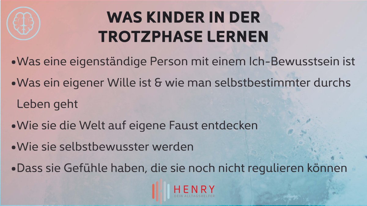 Die #Trotzphase bei #Kindern fängt zwischen 2-4 Jahren an, kann aber auch schon mit 18 Monaten beginnen und bis zum sechsten Lebensjahr anhalten. Dies ist demnach
von Kind zu Kind verschieden.

mein-henry.de/home
