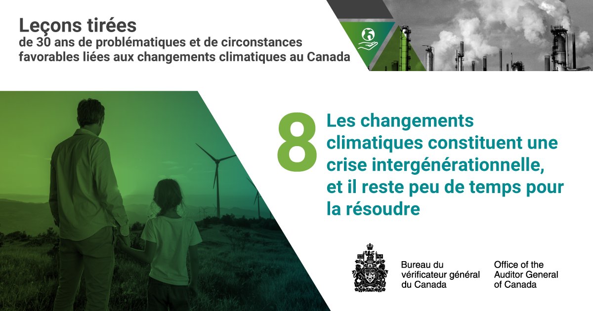 Les changements climatiques constituent une crise intergénérationnelle, et il reste peu de temps pour la résoudre.