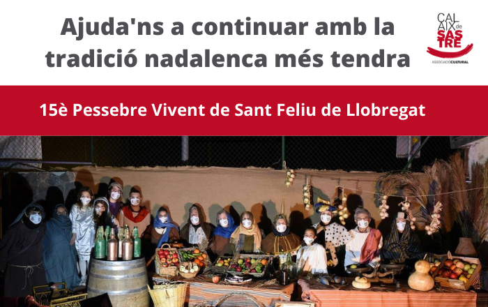 Del 27 al 30 de desembre, els jardins del Palau Falguera seran l’escenari de les escenes del 15è Pessebre Vivent de Sant Feliu. Vols participar? Necessitem actors i actrius? Omple aquest formulari.

<a href="/calaixsastresf/">Calaix de Sastre</a> #Nadal #pessebrevivent #SantFeliu

cutt.ly/RUyUL2k