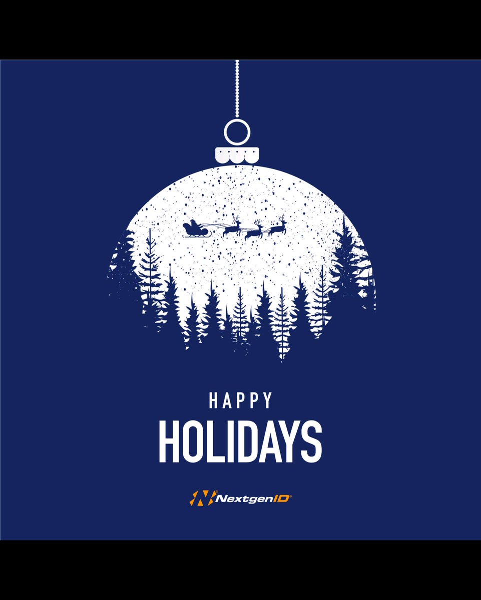 MyNextgenID's tweet photo. Wishing you safe Holidays and a Happy, Healthy, Peaceful and Prosperous New Year! #RemoteIdentityProofing #biometrics #NewYear https://t.co/yXlHCxk7ST