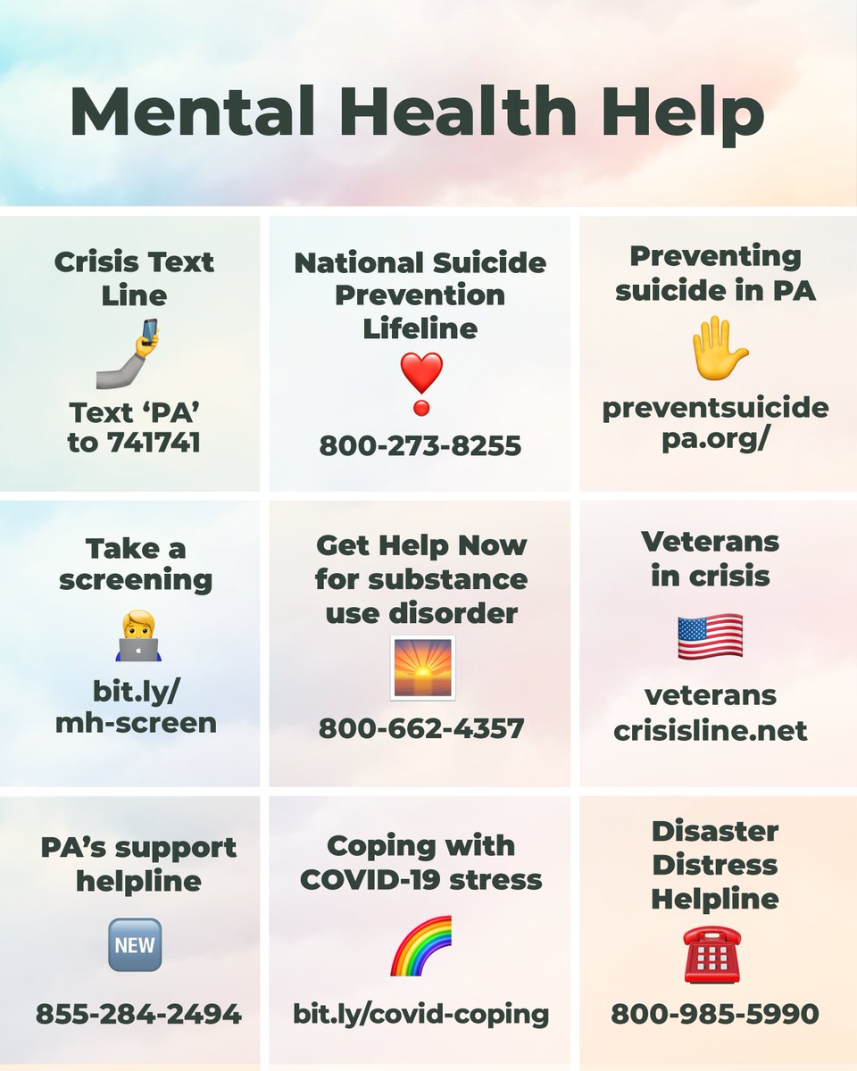 GovernorShapiro's tweet photo. This time of year can be hard for a lot of people.

Mental health resources are always available.

Please reach out. You aren’t alone. https://t.co/W8gFcmxJVB