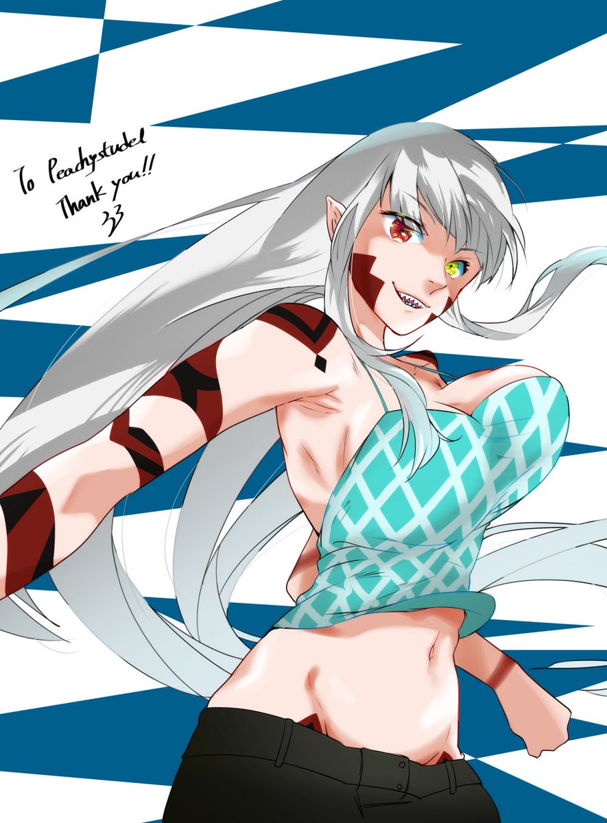 スケブ納品しました
「オリキャラ ナギニ」さん
腕の模様とぎざっぱがほんとかわいい・・・
ありがとうございました。
https://t.co/JlkiQVJZoI #Skeb #Commission 