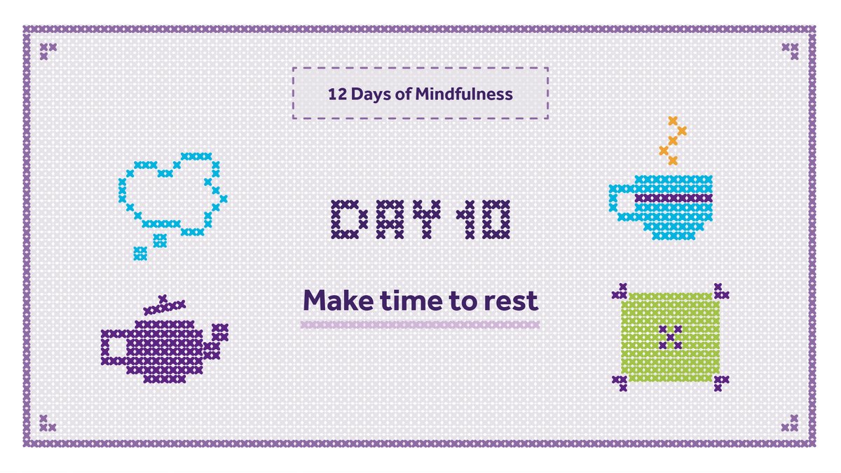 teladocsupport's tweet photo. Are you in a holi-daze? On Day 10 of our #12DaysofMindfulness, slow down and rest your body (and mind). Sip your coffee for a few more minutes, take a nap or go to bed early. 🛏️ #TeladocTips #HealthyHolidays #mindfulness #restandrestore https://t.co/4aCTFobh09
