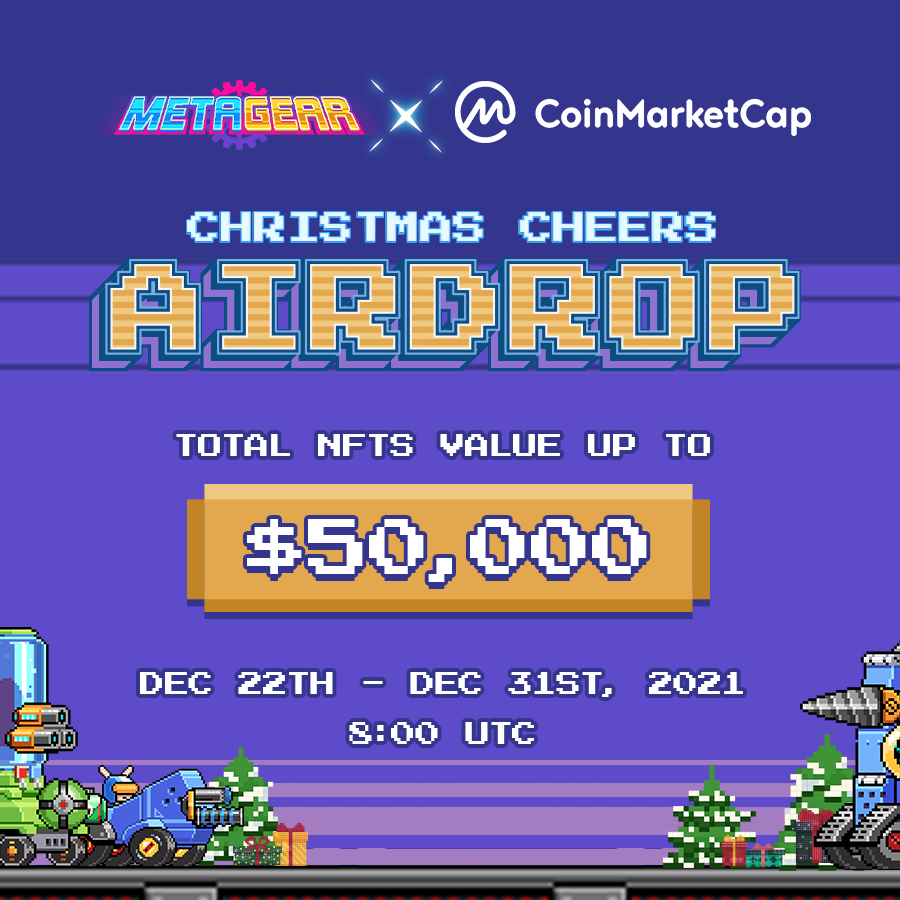 MetaGearGame's tweet photo. 💃STEP RIGHT UP GUYS🕺

Coz MetaGear's airdrop on CoinMarketCap is here to STAY! It will last til Dec 31st 2021 8:00 UTC so spend your time wisely and join our giveaway NOW💥

🎁Do these little tasks for a BIG reward: https://t.co/sf9ZyZr4dE

🌠Stay woke, be wise and join TODAY🌠 https://t.co/9aka3xVLEY