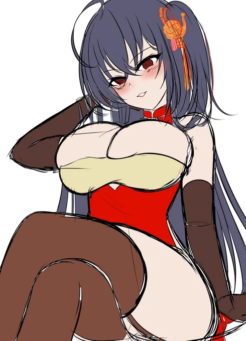 あけおめイラストのラフ出来たヾ(⌒(ノ'ω')ノ 