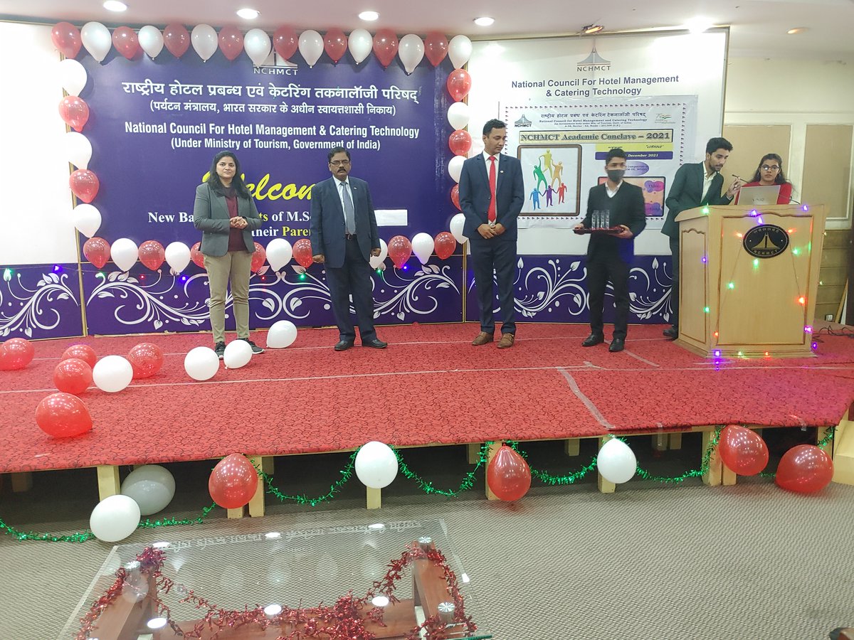 Udbhava “Academic Conclave” that was held on 8th – 10th December,2021 however prize distribution ceremony held on 24th December ,2021 Director (A&amp;F), Executive Officer (Studies) and Faculty (NCHMIH) awarded students who won the competition.

#lfl #academic #ministryoftourism