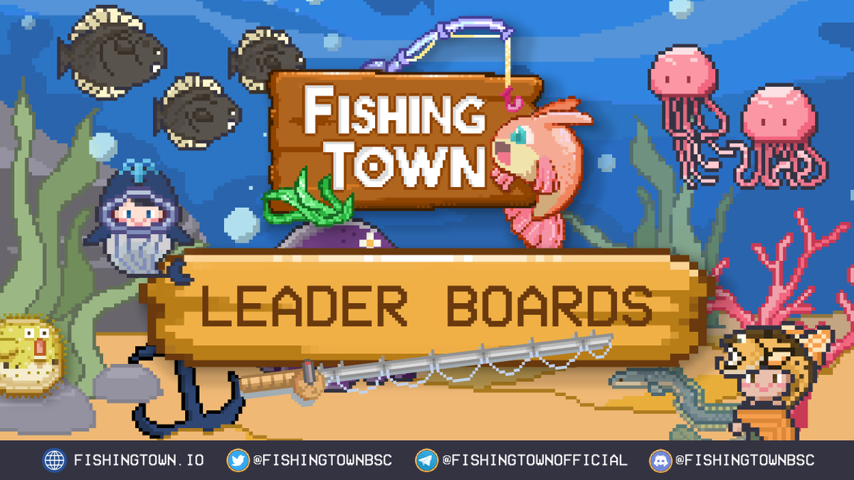 FishingTownbsc's tweet photo. Like all games, Fishing Town has its own leaderboards too😄🌟 Earn many achievements and complete quests to claim your spot in the leaderboards❕ 

Remember, there are other players who can take your place👀 Good luck, Fisherfolks🎣 https://t.co/0VV6sgSkar