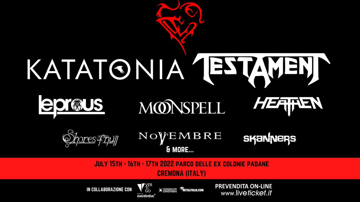 LuppoloR's tweet photo. Metalheads! We proudly announce part of the bill of Luppolo in Rock 2022 which will hit Cremona, Italy, next July 15th-16th-17th!
Get your tickets here:
https://t.co/VJTf70deAf
https://t.co/ztlvJ8EhYb

#HeavyMetal #livemusic #concerts https://t.co/t14vBlsnns