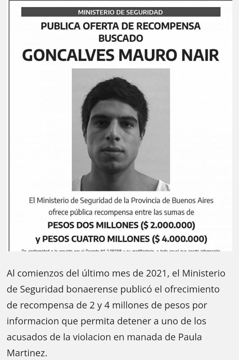 mauroszeta's tweet photo. Violación múltiple de Paula Martínez en Florencio Varela. Sus violadores nunca fueron a juicio. Ella se terminó suicidando. Mauro Goncalves estaba prófugo en la causa. Hasta el día de hoy, no lo atraparon. https://t.co/rt4ab7VZCI