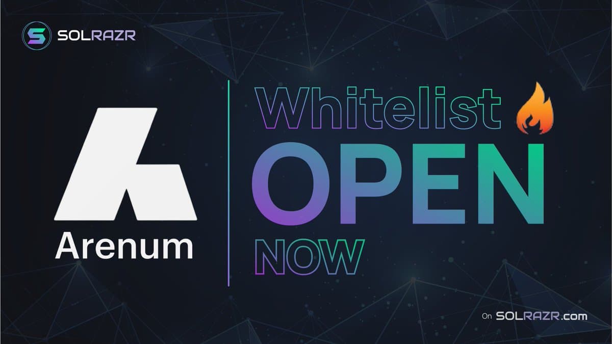 The wait is over and we are happy to announce the start of our Whitelist!

Participate NOW and be a part of a global matching engine for eSports.

⚠️ Visit solrazr.com/projects/arenum

Remember, the application for Arenum #IDO #whitelist closes on Tuesday, December 28 at 2 PM UTC.