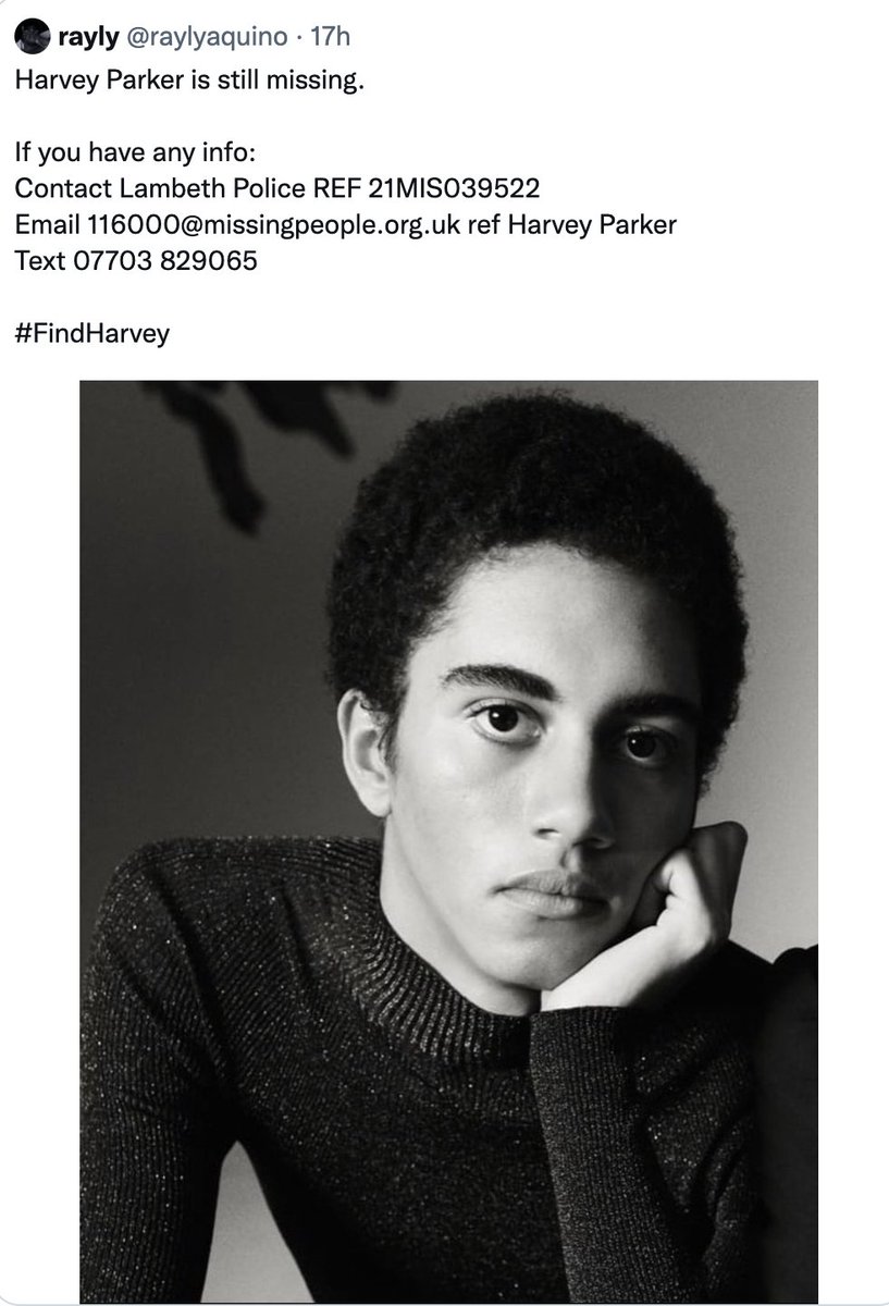 Harvey is still missing. Hearts are breaking. #FindHarvey