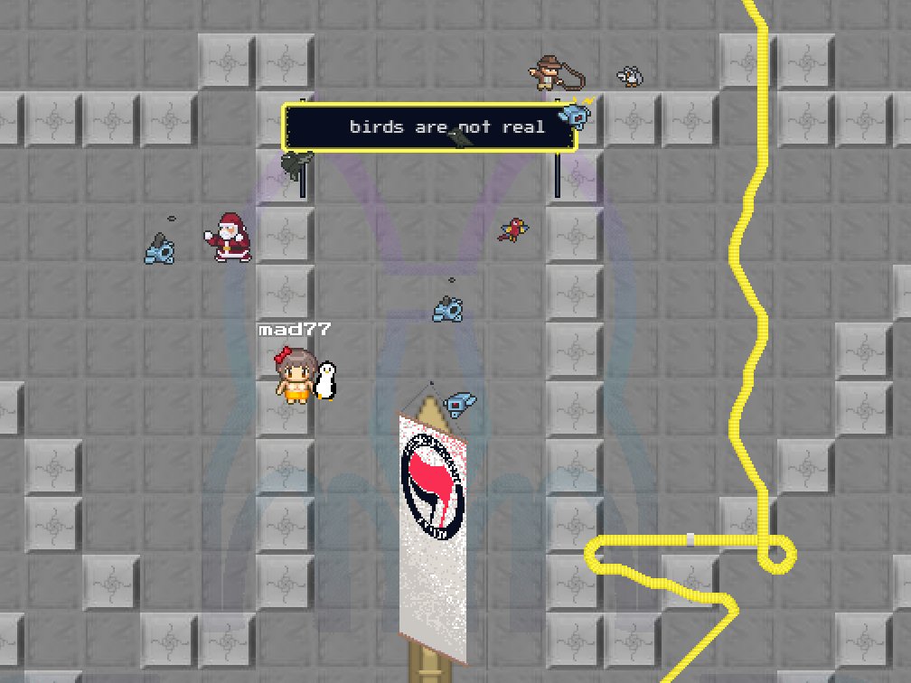 the Vatican Embassy is fighting the fake birds at #rC3 #birdsarenotreal