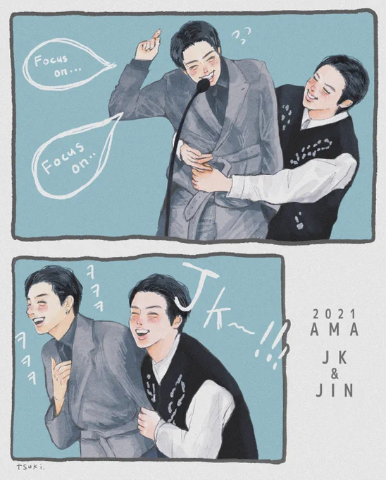 AMA授賞式🐰🐹
Focus on…

#btsfanart 