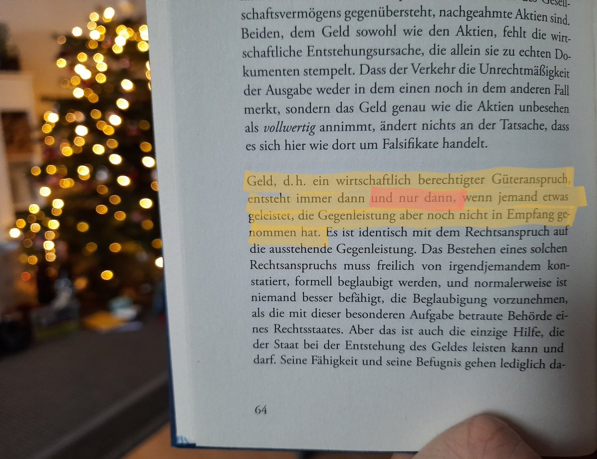 swabian_HODL's tweet photo. "Geld, d.h ein wirtschaftlicher berechtigter Güteranspruch, entsteht immer dann und NUR DANN, wenn jemand etwas geleistet, die Gegenleistung aber noch nicht in Empfang genommen hat. #Bitcoin #vomgelde #Argentarius We're so early. https://t.co/6LwRzfUuOW