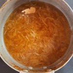 このオニオンスープは絶品!バケットが余ってたらお試しあれ!