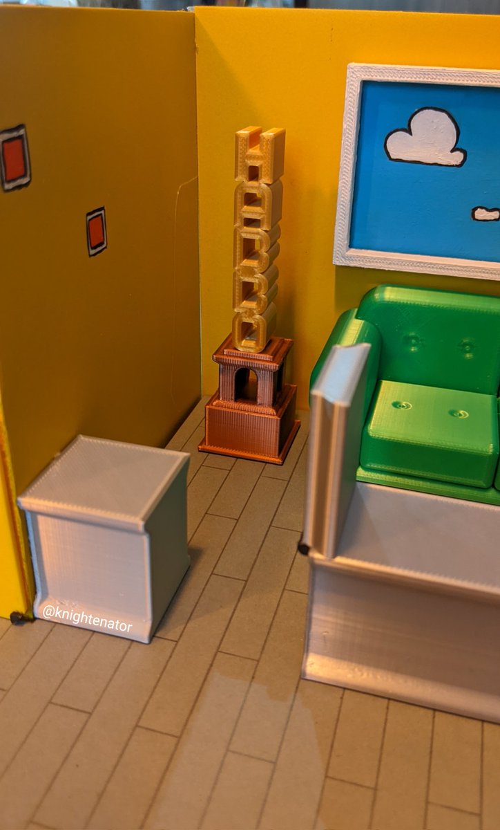 Knightenator's tweet image. As if my brother made an entire Habbo Hotel room for me. All 3D printed and handmade from scratch. Insane! 🤌🙌