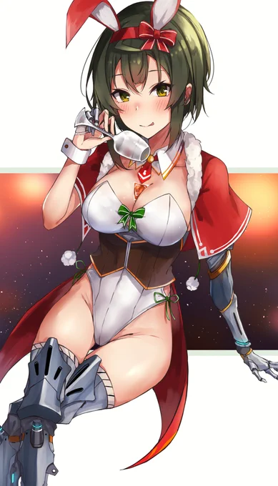 遅れちゃったけどバニーサンタうちの子ぉ