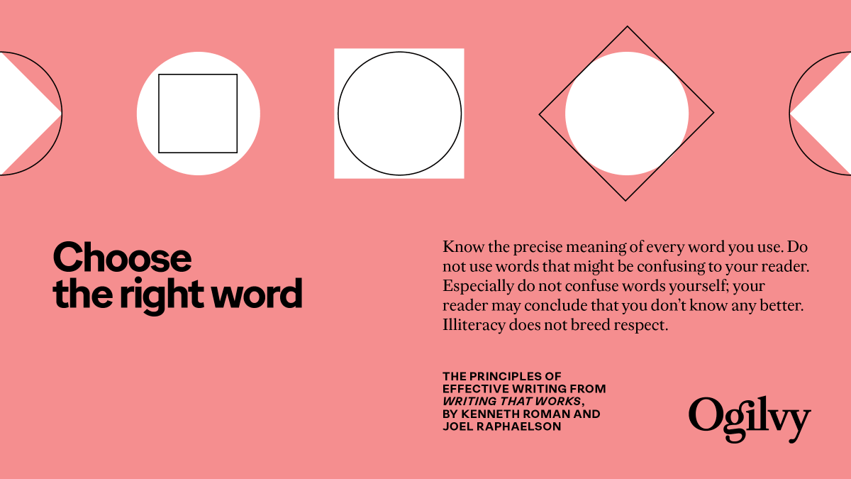 Ogilvy's tweet photo. There are a number of principles that are key to effective writing, no matter what you write.

Your #MondayMotivation from #WritingThatWorks – because people who write well do well.

Check out more #AgencyVoices, here: https://t.co/7ilmYkAbgh https://t.co/TZxYv1Px9C