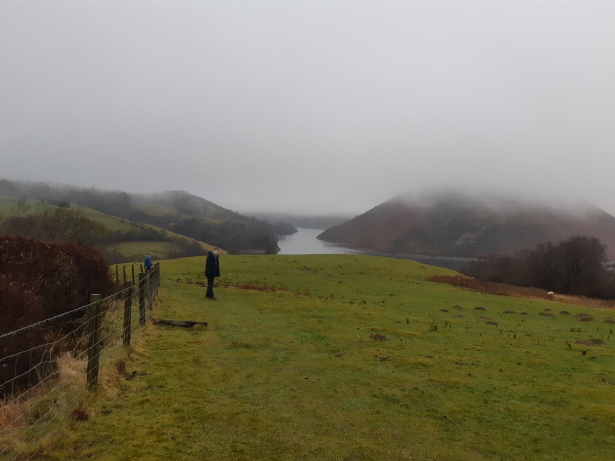 goldilockslou's tweet photo. A very enjoyable walk down the dragons back today. Shocking weather but Bonnie loved it 😁🏴󠁧󠁢󠁷󠁬󠁳󠁿 #midwalesmyway https://t.co/ZxeosawC0i