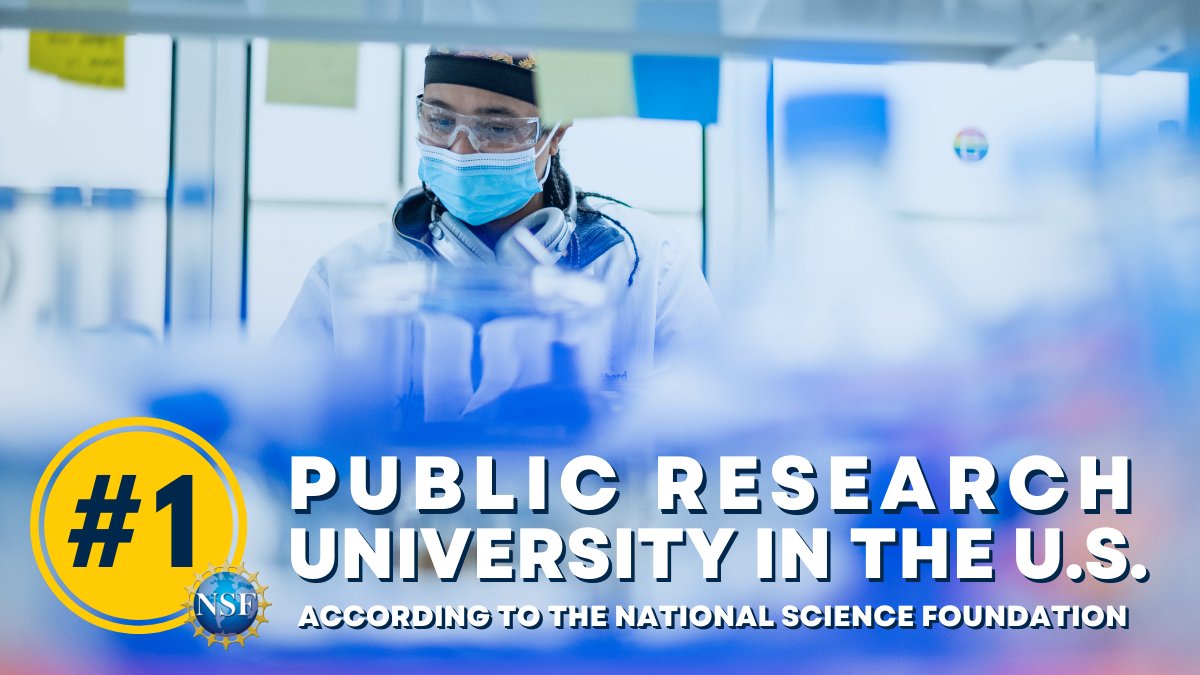 UMichResearch's tweet photo. For an 11th consecutive year, @UMich ranks No. 1 in research volume among U.S. public universities, based on @NSF data released today. Research volume supports U-M teams as they address critical issues ranging from firearm violence to systemic racism. https://t.co/hQ0CDMsHVP https://t.co/lmrWVLdMLF