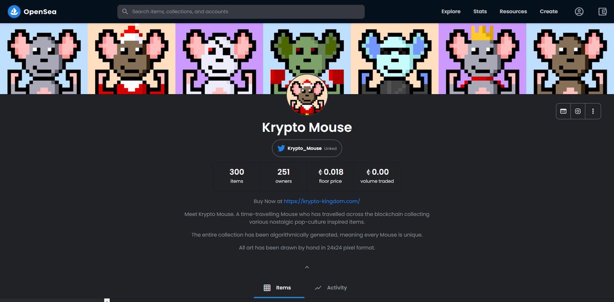 Krypto_Mouse's tweet photo. Congratulations to all of our winners, all NFTs have been sent to the winners wallets. They can be found on https://t.co/PUe190TeyT in your Hidden Collection section (Profile > Hidden). https://t.co/lKdm5eCY67