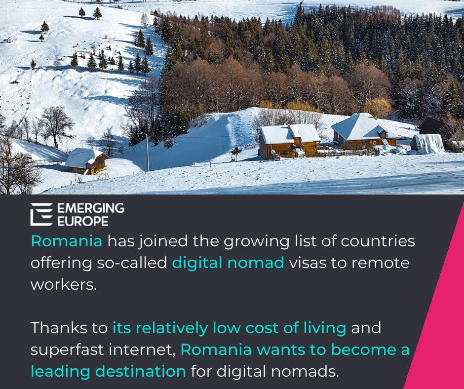 reinvantage's tweet photo. Romania becomes latest CEE country to offer digital nomad visas. 
Our story: https://t.co/ftw26POceZ https://t.co/zS8LyNp9RB