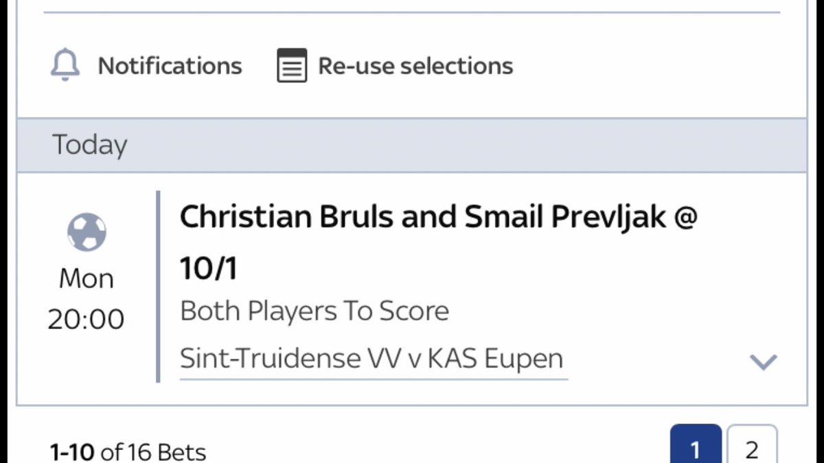 BetsScorer2's tweet photo. ⏱ 20:00 
🇧🇪 Pro League 
🏴󠁧󠁢󠁥󠁮󠁧󠁿 Premier League

Sint Truidense v KAS Eupen
Beerschot v Anderlecht 
Newcastle v Man Utd

⚽️ Bruls + Prevljak 10/1 
⚽️ Rafaelov + Kouame 7/1
⚽️ Wilson + Ronaldo 4/1 https://t.co/HnOs3iKXiP