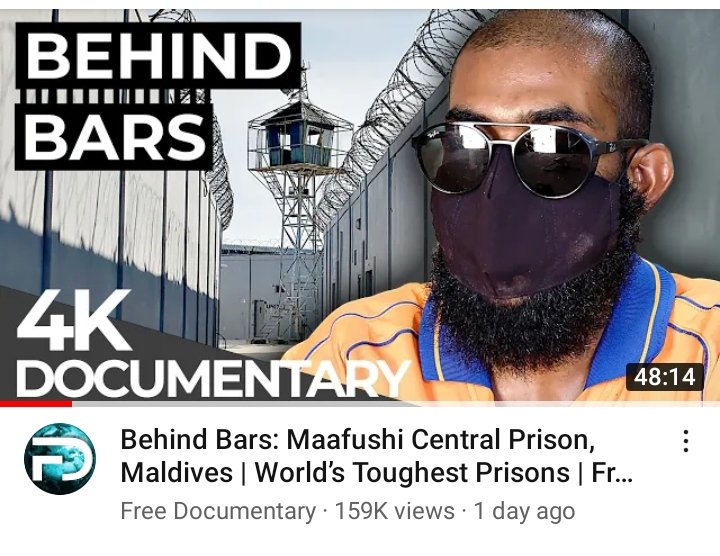 youtu.be/LZnncznanyc #BehindBars #VisitMaldives <a href="/visitmaldives/">Visit Maldives</a> <a href="/MvTourism50/">Maldives Tourism 50</a> <a href="/Mausoom_Maus/">Abdulla Mausoom</a> <a href="/HaswellUN/">Catherine Haswell</a> <a href="/fourmea/">forme</a> <a href="/ibusolih/">Ibrahim Mohamed Solih</a> <a href="/HomeMinistrymv/">Ministry of Homeland Security, Labour & Technology</a> <a href="/MohamedNasheed/">Mohamed Nasheed</a> <a href="/KerafaNaseem/">Ahmed Naseem</a> <a href="/matatoMV/">MATATO - PATA Maldives Chapter</a> #StandUp4HumanRights <a href="/Roxeyna/">𝐑𝐨𝐳𝐚𝐢𝐧𝐚 𝐀𝐝𝐚𝐦</a> <a href="/MDPSecretariat/">MDP Secretariat</a> <a href="/Imthiyazfahmy/">𝐈𝐦𝐭𝐡𝐢𝐲𝐚𝐳 𝐅𝐚𝐡𝐦𝐲</a> HELL in paradise!!! <a href="/cnm_mv/">CNM</a> <a href="/AdhadhuMV/">Adhadhu</a>