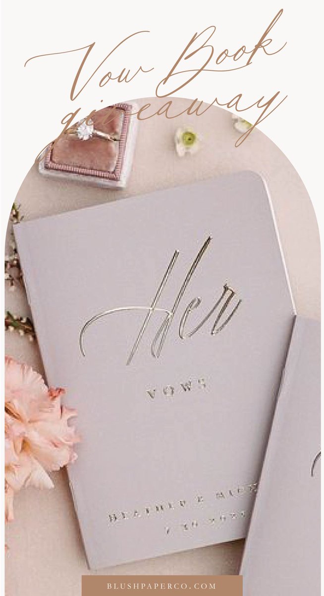 Head over to <a href="/blushpaperco/">Jen</a> on Instagram for a big #giveaway! Win a set of #vowbooks for your #weddingday