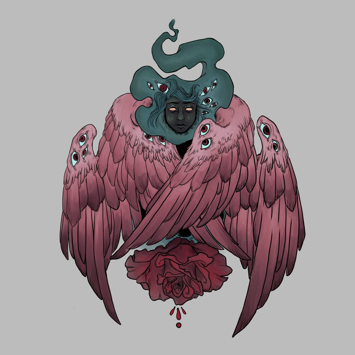 UnicornLurker's tweet photo. Some Biblically Accurate Angels that I did a while back. 👁️👁️😇👁️👁️

#eldritch #eldrichhorror #biblicallyaccurateangels #wings  #wingart #wingsart https://t.co/Zg5XExnFNh