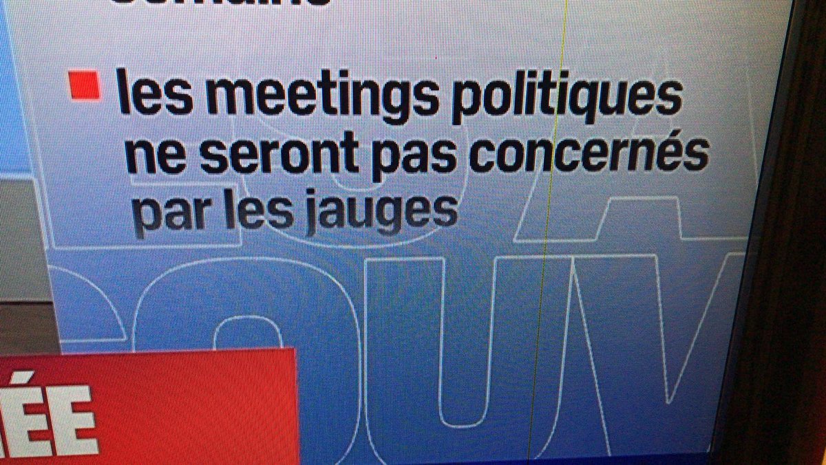 La solution est trouvée ! 📣
Les meetings politiques tuent la #COVID19 ! 
#Castex19h
