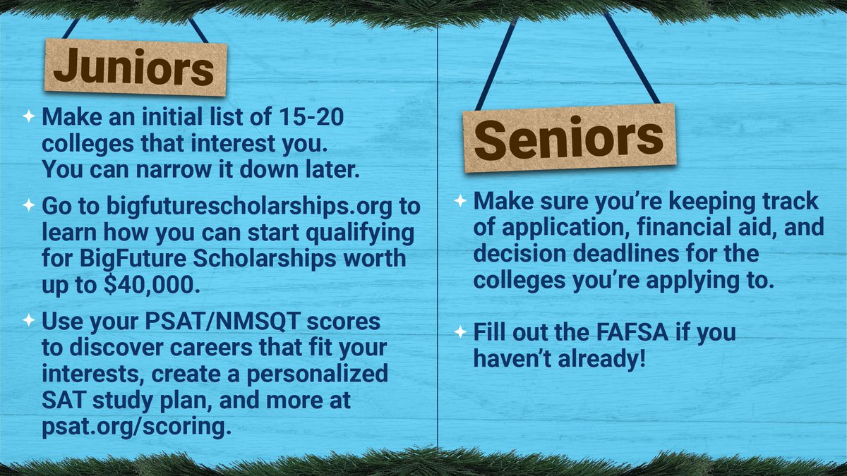 Here are some steps you can take to get ahead on college planning during winter break. ❄️