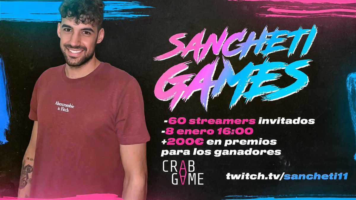 pablosanchez_95's tweet photo. ♟ SANCHETI GAMES  ♠️

•60 streamers invitados
•8 de enero 16:00
+200€ en premio para los ganadores

Se agradece todo tipo de apoyo 🔁♥️

Si queréis que participe algún streamer en especial, mencionarlo en los comentarios 🔽🔽 https://t.co/JvMMNylqEu