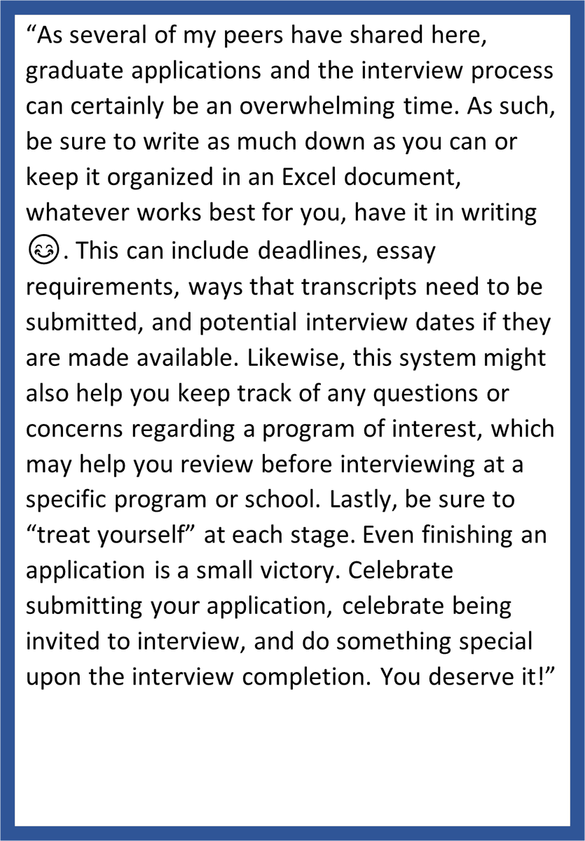 wspp_gradschool's tweet photo. Kara Meyer, a current 4th-year student at WSPP, shared the following advice for those in the process of applying to graduate school.

WSPP’s admission requirements, deadlines, and additional information for WSPP’s program can be found here: https://t.co/yV9Bzg5u6h https://t.co/DLvnHHHZ4O