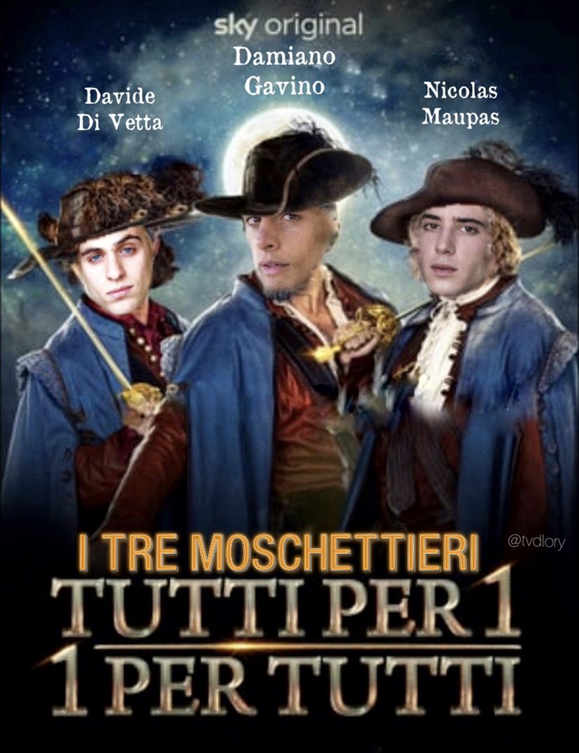 Dalla brillante idea di @davide12751895 prossimamente al cinema “I TRE MOSCHETTIERI: Tutti per 1,1 per tutti”
<a href="/DamianoGavino/">Damiano Gavino</a> <a href="/Nicolas_Maupas/">Nicolas Maupas Official</a>