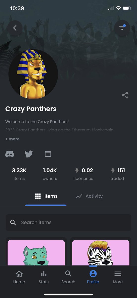 Jpross8's tweet photo. Just throwing this out there. This project went under new ownership only a couple of weeks ago. Since that time, we have had consistent sales numbers, community has been on fire, and floor has gone from .001 to .02. time to hop in before we moon! @CrazyPantherNFT https://t.co/9crKVQ4E1z