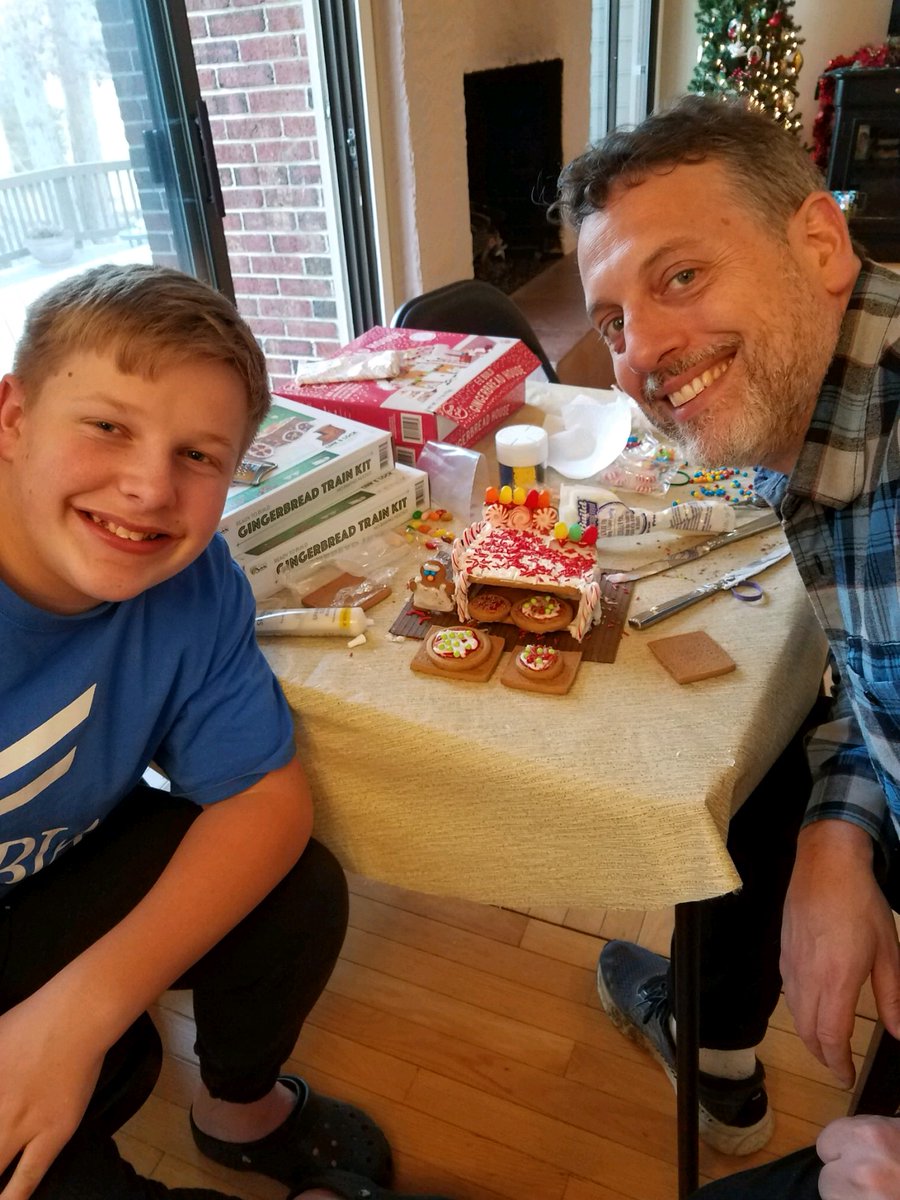 My nephew wanted to make an unconventional gingerbread masterpiece.  We made a gingerbread pizza oven and we tried to make many types of inclusive pizzas including vegetarian and non dairy pizza.  I love how he is thinking of inclusion!!