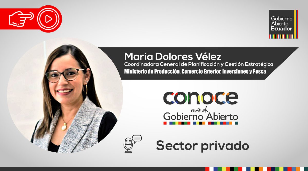 ECGobAbierto's tweet photo. AHORA | Programa CONOCE➕DE #GobiernoAbiertoEc

🗣️Invitada⤵️

✅María Dolores Vélez, coordinadora general de Planificación y Gestión Estratégica del @Produccion_Ecu. 

Sígalo por➡️https://t.co/7OO4B1KNpG https://t.co/2Bdw9ATCaV