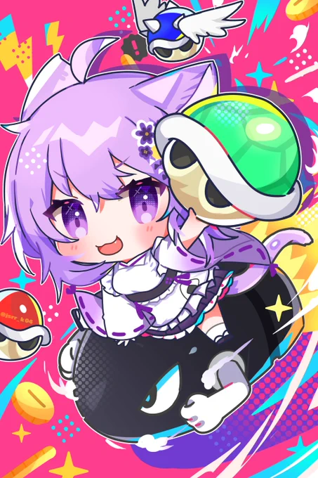 「いっくぞ～～～～～!!✨✨」#絵かゆ 
描き納めはやっぱりおかゆん、来年もよろしくお願いします🍙✨ 