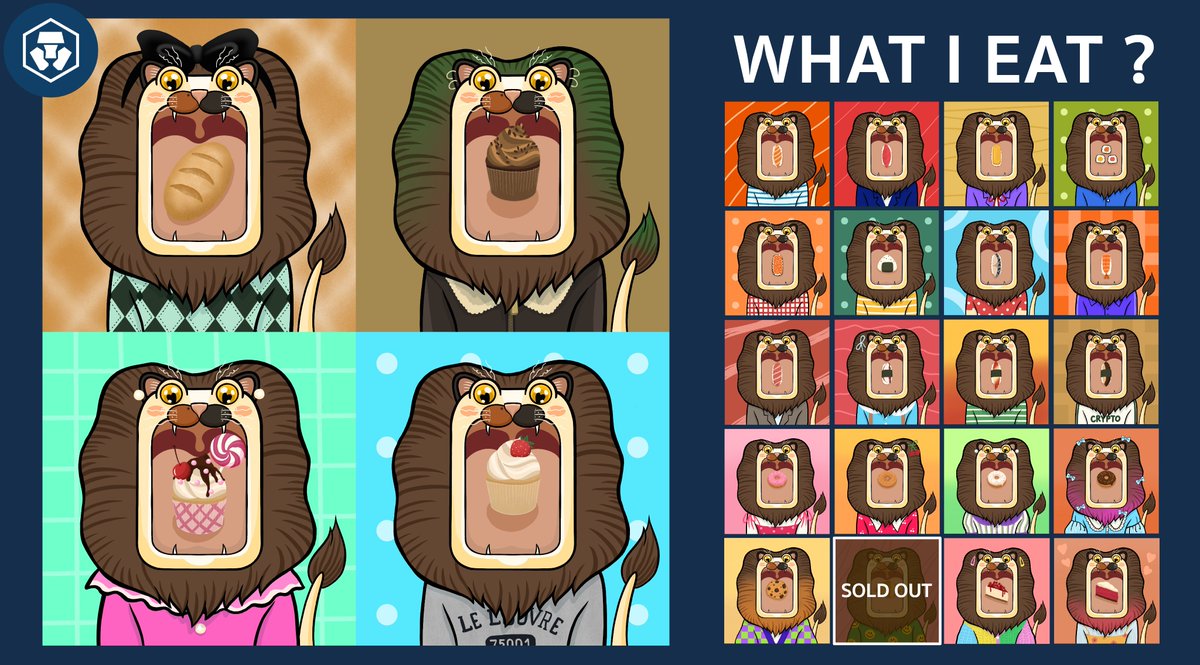 🦁New drop on <a href="/cryptocomnft/">Crypto.com NFT</a> 😽
What I eat ? Collection 🍴
❤️‍🔥Now Available 23 items
Let's Collect my cat lion.🚀🚀🚀
crypto.com/nft/collection…

#cryptocom #cryptocomnft #cryptocommunity  #nftcollectors #NFTCommunity #nftart #NFTTHAILAND