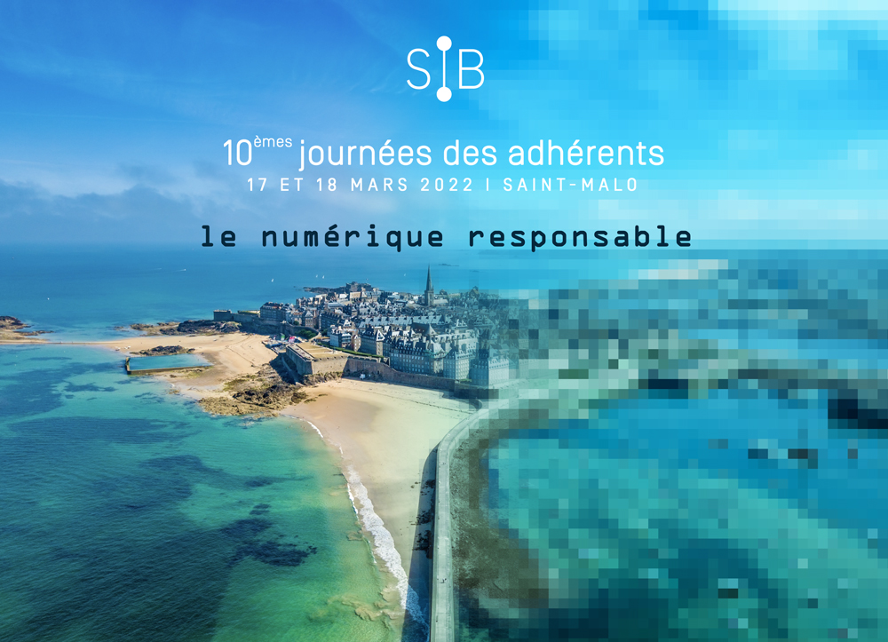 📣#Evénement | 10èmes Journées des Adhérents du SIB sous le thème du #NumériqueResponsable :
Conférences, démos, ateliers REX, exposition.
🗓 17-18 mars 2022
📍 Saint-Malo
📋Pré-programme, inscriptions : swll.to/NwxkK9
#JOUSIB #Numérique #eSanté #CollTerr #ServicePublic