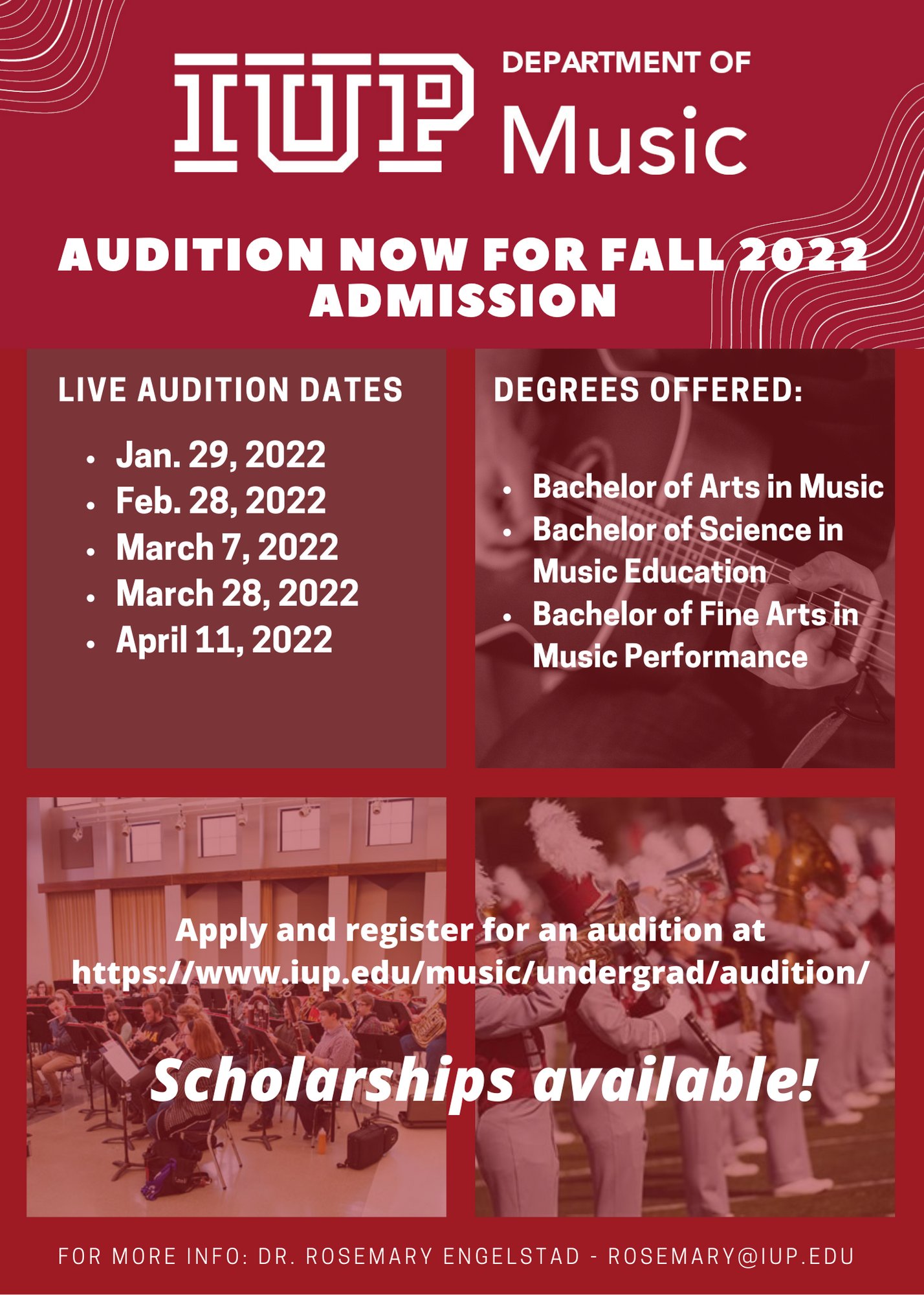 Iup Fall 2022 Schedule Iup Music On Twitter: "Still Need To Apply Or Schedule Your Audition? We  Can't Wait To Hear You And Meet You! Visit Our Website To Learn More Or  Reach Out If You
