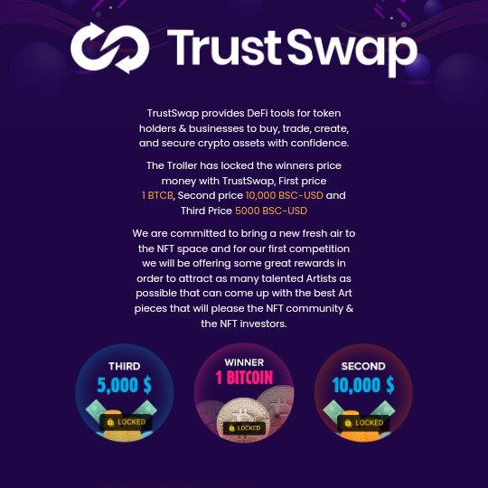 Rich1990_05's tweet photo. 🔊🔊Announcement🔊🔊

THE TROLLER NFT competition
💎10 Trillion coins Airdrop  
🎖1 BTC for the winner  
🎖$10K for second place
🎖$5K for third place   
 
Regis👉https:https://t.co/P9RGA6Lgu6
#trollercoin #trollerelon #NFTCommunity #NFTCompetition #nftcollector #nftopensea https://t.co/4IiqCUseRl