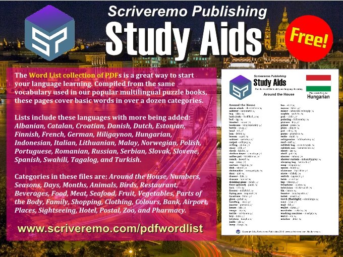 scriveremo's tweet photo. Get FREE PDF wordlists for over 30 languages here! #hungarian #freepdfs #scriveremo #languages https://t.co/YayAzIHWGd https://t.co/HSNGsY0DAf