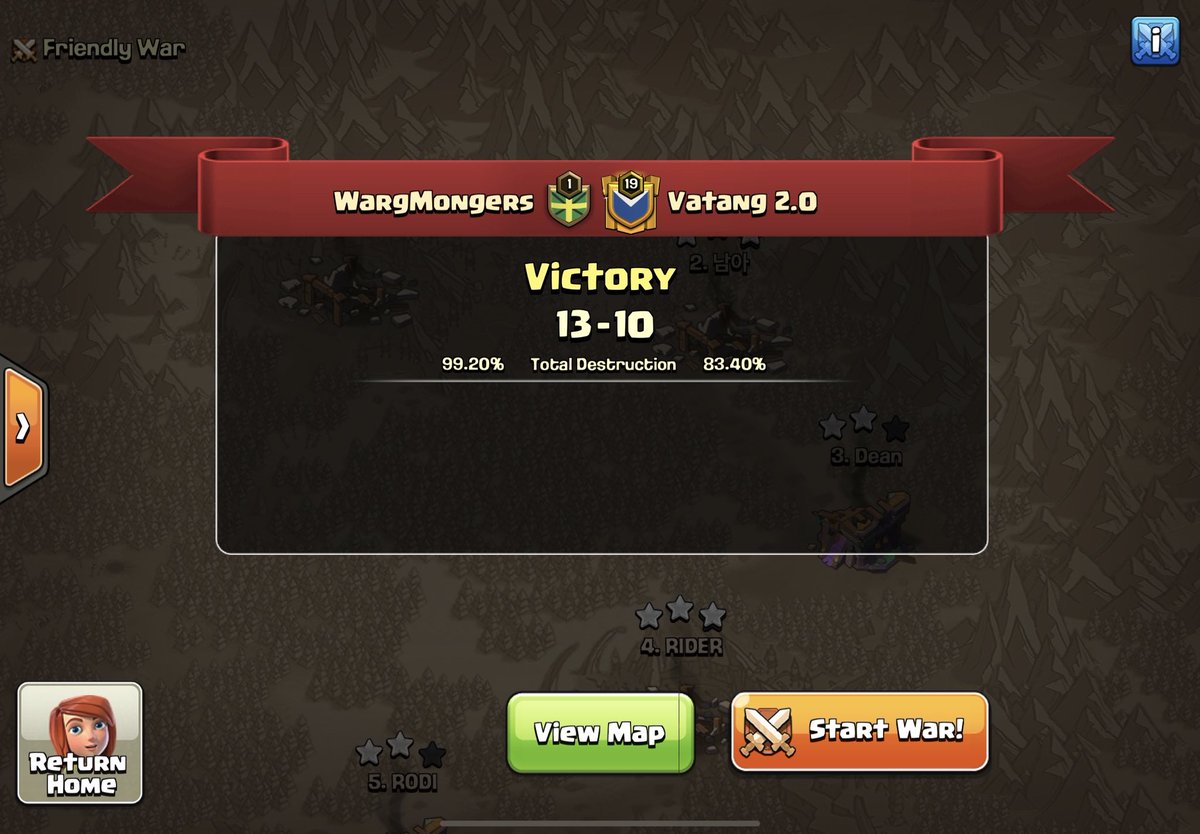 With this win we move on to the next round in the <a href="/EYG_FamilyCoC/">EYG - Evolve Your Game</a> !!! GG’s to Vatang2.0.  Awesome war <a href="/BigVale83/">Code: BigVale</a> <a href="/TiZarir/">TI ZARIR</a> <a href="/DeepakS03785801/">Deepak.Suyal</a> <a href="/JoE_ClashofClan/">JoΣ</a> and SMPGrant💪🏼